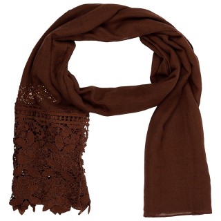 Designer Net Stole- Brown